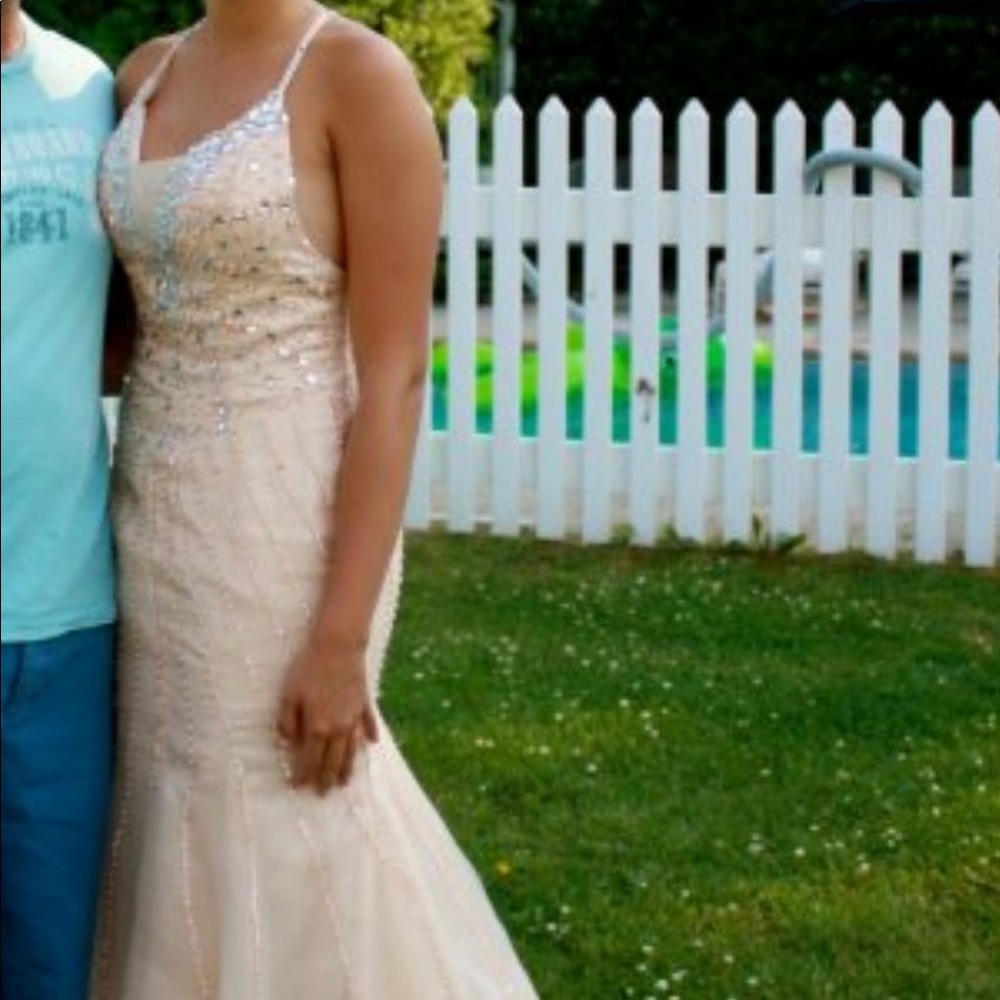 Champagne prom dress